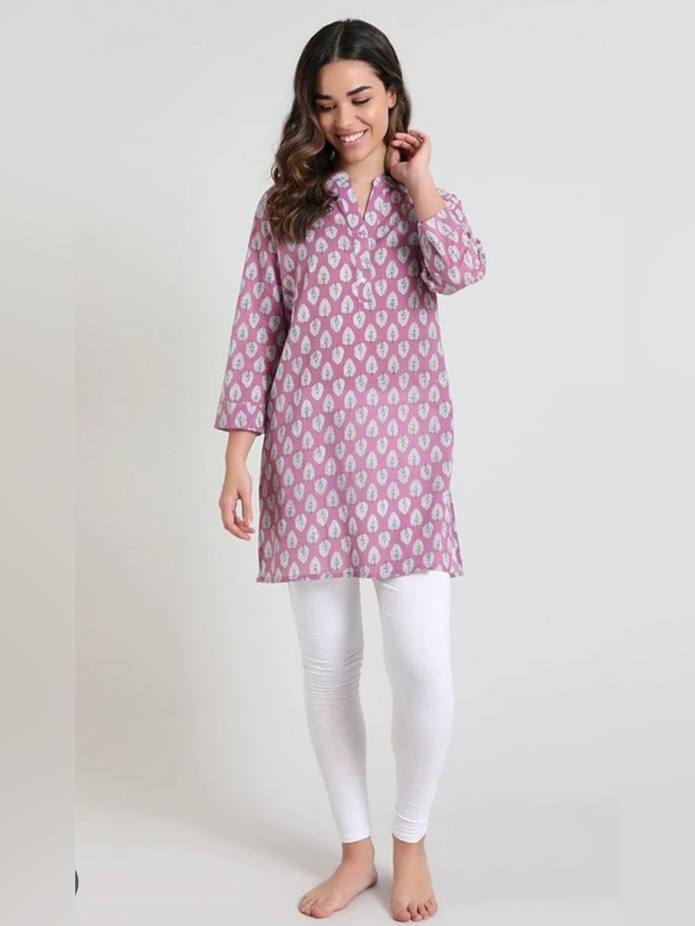 Mahogany Siva Tunic Purple Cotton Size XL
